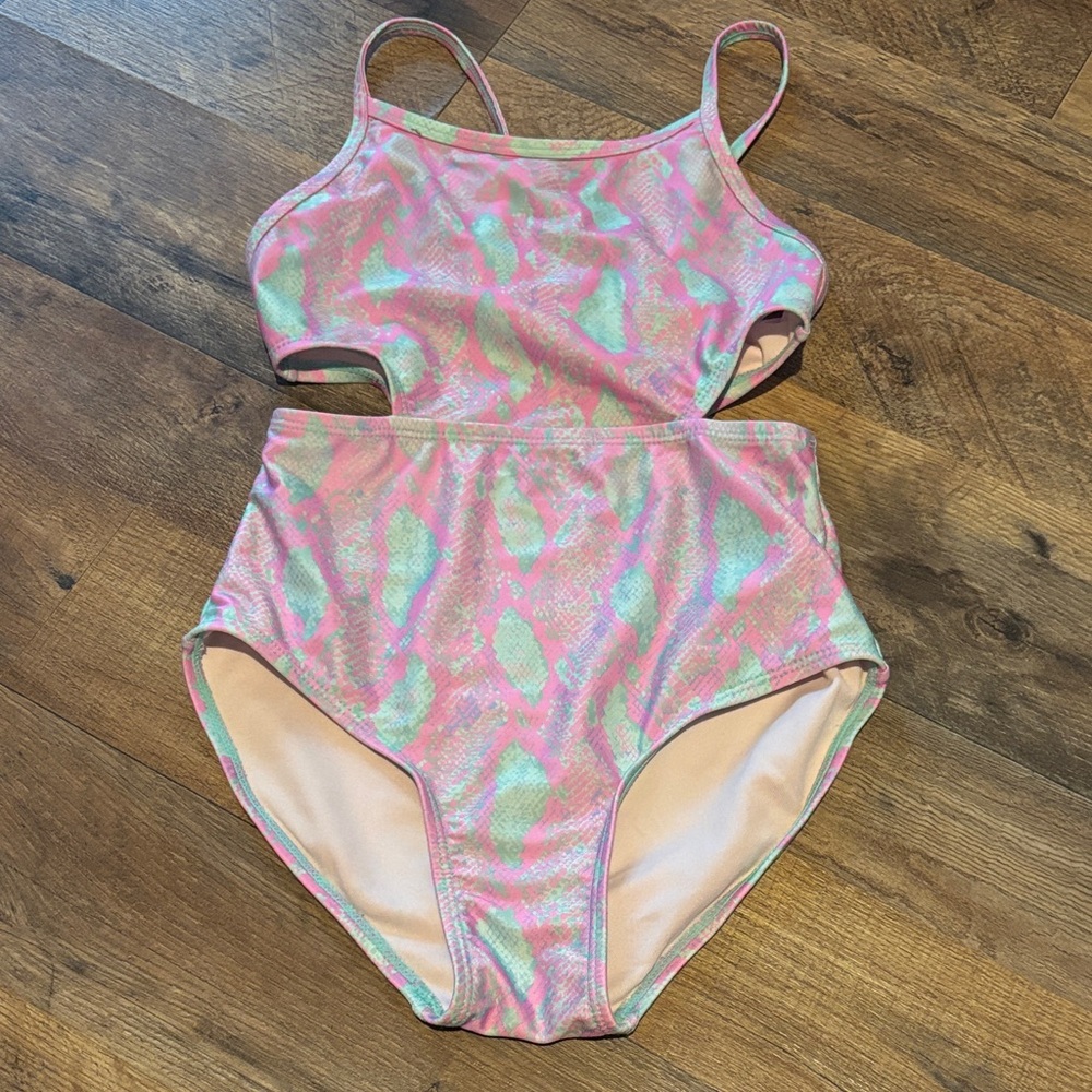 Colorful one piece bathing suit